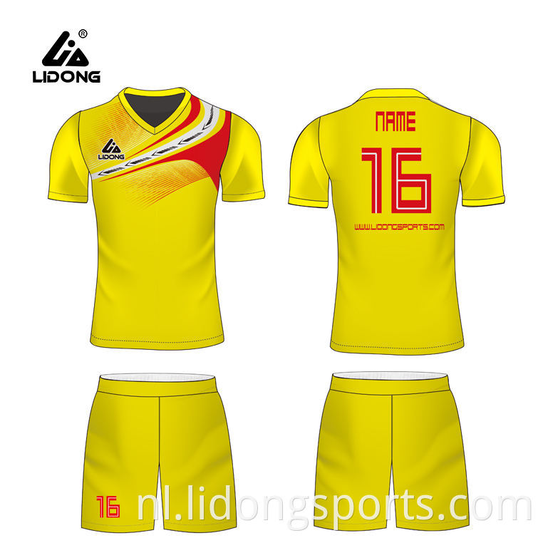 Super september voetbal jerseys ontwerp aangepaste voetbaluniformen volledig sublimatie voetbal jerseys club college voetbal team draagt